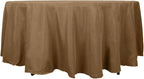 Efavormart Round Tablecloth, 108 Inch Stain & Wrinkle Resistant Washable Table Cloth, Decorative Polyester Fabric Table Cover for Banquet, Wedding, Dining- Taupe