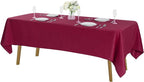 Rectangle Tablecloth 60x120 inch Washable Polyester Fabric Table Cloth for Wedding Party Dining Banquet Decoration（60x120, Burgundy）