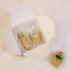 WEWILUCK Small Gift Boxes for Presents, Gold Glitter Christmas Gift Boxes Bulk for Women, Man, Empty Square Gift Box for Gifts Widely Used in Various Occasions(4.75” x 4.75” x 3.53”)