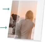 8 Pcs Magnetic Picture Frames for Refrigerator 2.36 x 3.54 Inch, Acrylic Magnetic Picture Frames, Mini Clear Picture Display Frame