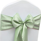 50 Pack Satin Sage Green Chair Sashes for Wedding Birthday Party Bridal Shower Gender Reveal Decorations, Sage Green Chair Sash for Folding Chairs Banquet Chairs Chiavari Chairs