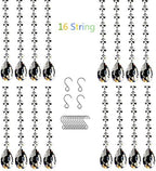 16 Pack 20" Hanging Crystals for Chandeliers Clear Teardrop Crystal Chandelier Pendants Parts Beads, Chandelier Crystals