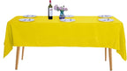 Ascoza 2pack 60x120 Inch Yellow Rectangular Tablecloth 6 Feet Table Cloth in Polyester Fabric for Wedding/Banquet/Restaurant/Parties
