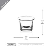 WGV Flare Lip Cylinder Tea Light Votive Candle Holder 2.4" W x 1.75" H, Clear Oyster Glass Cup, Small Accent Decor, 1 Pc