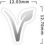 50 Wedding Meal Stickers - Food Identifier & Menu Choice Place Cards for Party Seating - Meal Option Indicator (Silver, Vegan)
