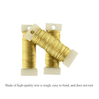 HAHIYO 22Gauge Golden 3Roll Total 115Yards(345Feet) Metal Floral Wire Flexible Paddle Wire for Crafts Christmas Wreaths Tree Flower Arrangement Bouquet Wrapping Wedding DIY