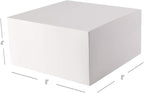 GEFTOL Gift Box 10 Pack 8 x 8 x 4 inches Fold Box Paper Gift Box Bridesmaids Proposal Box for Bridal Birthday Party Christmas (White)