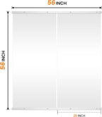 Home Gym Mirror for Wall, Mirror Full Length,56x28x2PCS,Glass Frameless Body Large Mirror for Home Gym, Workout,Bedroom, Garage(Silver)