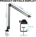 BOMGE heavy duty gaming Mic Boom Arm,Adjustable Studio Microphone Stand Arm for Blue Snowball, Blue Snowball ICE, Blue Yeti,Radio Broadcasting and Gaming