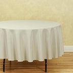 LTC LINENS 2 Pack 90 Inch Round Tablecloth Beige - Wrinkle Resistant Table Cloth for Round Table -Washable Polyester Fabric Table Cover for Wedding, Party