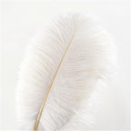 THARAHT 12pcs White Ostrich Feathers Natural Bulk 20-22Inch 50cm-55cm for Wedding Party Centerpieces Easter Gatsby and Home Decorate Ostrich Feathers