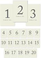 Andaz Press Table Numbers 1-20 on Perforated Paper, Ivory, 4x6-inch Single Sided Sign, 1-Set, For Weddings, Bridal Shower