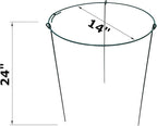 14" Wide x 24" High Peony Cage Rings Garden Plant Support Brace, Pack of 5 Round Metal Plant Stakes Rings, Strong Large Garden Supports for Flowers, Peonies, Rose, Lily