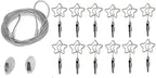 TFu Wall Hanging Photo Display, DIY Picture Photo Frame String with 12 Clips for Hanging Photos Notes and Artworks (Moon & Star)