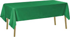 Rectangle Tablecloth 60x102 inch Washable Polyester Fabric Table Cloth for Wedding Party Dining Banquet Decoration（60x102, Emerald）