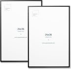 Opposite Wall - 24x36 in - Black Solid Oak Wood Picture Frame - Lightweight, Versatile & Shatterproof - Large Wall Hanging Photo or Poster Frame - Wall Decor for Office, Gallery & Home - 2 Pack