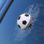 Car 3D elf Ball car Sticker, car Window Funny Creative Decorative Sticker(18cmx18cmx3cm) (White Football)