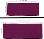 MDS Pack of 50 Spandex Chair Sashes Bows Elastic Stretch Dining Chair Bands Ties Without Slider Buckle Universal fits for Wedding Baby Shower Birthday Party Banquet Event Decoration - Eggplant