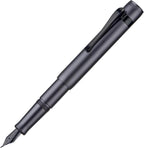 Hongdian M2 Black Forest Mini Fountain Pen, Bent Nib & Sleek Shape Aluminium Short Pocket Travel Pen (Space Gray)