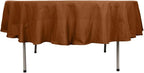 Efavormart Round Tablecloth, 90 Inch Stain & Wrinkle Resistant Washable Table Cloth, Decorative Polyester Fabric Table Cover for Banquet, Wedding, Dining- Brown