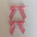 50pcs 2-1/2" Rose Gold Satin Ribbon Bows with Twist Ties Pink Satin Ribbon Bows for Candy Party Decoration Gift Packing Wrapping Accessories(2.5“,Rose Gold)