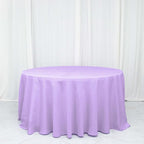 Efavormart Round Tablecloth, 132 Inch Stain & Wrinkle Resistant Washable Table Cloth, Decorative Polyester Fabric Table Cover for Banquet, Wedding, Dining- Lavender