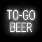 SpellBrite TO-GO BEER Sign | Beer-Related Sign with Neon Look, White LED Light Source | 19.8" x 15.0"