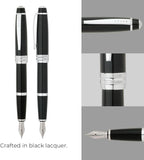 Cross Bailey Refillable Fountain Presented in a Premium Gift Box - Medium Point, Black Ink, Black