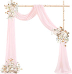 Pink Wedding Arch Draping Fabric 29" x 20 FT Blush Drapes for Backdrop Sheer Curtains Wedding Drapes for Romantic Bridal Baby Shower Decorations Ceremony Birthday Party Fall Outdoor Events