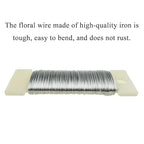 HAHIYO 26Gauge Silver Wire - 1 Roll, 38 Yards (115 Feet) Flexible Floral Wire for Crafts, Christmas Wreaths, Tree & Flower Arrangement, Wedding DIY