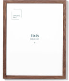 Opposite Wall - 11x14 in - Dark Solid Oak Wood Picture Frame - Lightweight, Versatile & Shatterproof - Wall Hanging Poster or Photo Frame - Wall Decor for Office, Gallery & Home