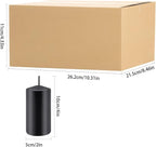 Set of 20 | 2X 4 inch Tall Pillar Candles, Soy Wax. Perfect for Candlelight Dinner, Home Decoration, Party, Wedding.(Black)