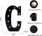 Foaky Black LED Marquee Number Lights Sign Light Up Marquee Number Lights Sign for Night Light Wedding Birthday Party Battery Powered Christmas Lamp Home Bar Decoration