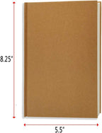 5.5x8.25 Sketch Book, Pack of 3, 360 Sheets (68lb/100gsm), Hardcover Bound Sketch Notebook, 120 Sheets Each, Acid Free Blank Drawing Paper, Ideal for Kids & Adults, Kraft Cover