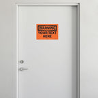 Custom OSHA Style Warning Sign 10" x 14" Adhesive Vinyl Sign, Customizable "Your Text Here", by AccuformNMC Made in USA