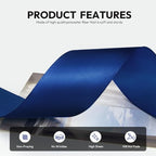 1-1/2 Inch 100 Yards Satin Ribbon Dark Blue, Solid Color Fabric Ribbon for Gift Wrapping, Wedding, Polyester Gift Ribbon for Birthday Party Decoration, Craft, Hair, Floral, Sewing
