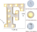 MUMUXI Marquee Light Up Letters | Large Light Up Numbers | Battery Powered and Bright with Every Letter of The Alphabet | for Wedding, Birthday, Party, Celebration, Christmas or Home Decoration (F)