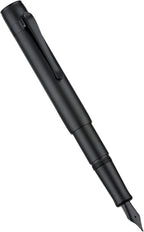 Hongdian M2 Black Forest Mini Fountain Pen, Long Blade Nib & Sleek Shape Aluminium Short Pocket Travel Pen (Matte Black)