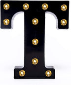 Foaky Black LED Marquee Number Lights Sign Light Up Marquee Number Lights Sign for Night Light Wedding Birthday Party Battery Powered Christmas Lamp Home Bar Decoration