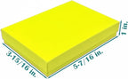 TheDisplayGuys - 25-Pack #53 Kraft Paper Cardboard Gift Boxes/Jewelry Cases w. Cotton Padding & Lid - Neon Yellow - (5.4" x 3.9" x 1.0")