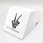 SharkBliss RIP Twenties Cocktail Napkins, 100 Pack RIP Twenties Death to My 20s Dirty 30 Birthday Paper Cocktail Beverage Napkins in Bulk for 30th Birthday | 2-Ply, 5x5" (RIP Twenties Napkins)