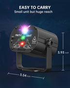 POCOCO Wireless DJ Party Lights - Laser Light Stage Light for Disco Party Birthday Wedding Halloween Christmas Festival