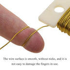 HAHIYO 22Gauge Dark Gold Metal Floral Wire - 1 Roll, 38 Yards (115 Feet) - Flexible Paddle Wire for Craft, Christmas Wreaths, Tree, Flower Arrangement, Bouquet Wrapping, Wedding, DIY