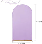 bricia Wedding Arch Backdrop Stand Cover, 6FT Double Sided Stretchy Arch Cover Fitted Wedding Birthday Party Banquet Decoration (Lavender 72''Lx31.2''W)