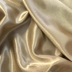 MDS Pack of 50 PCS Satin Chair Sashes Charmeuse Sateen Dining Chair Bows Ribbon Ties Back Sash for Wedding Party Birthday Home Hotel Restaurant Banquet Decoration (7 x 108 Inch, Champagne Gold)