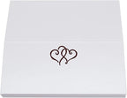 Linked Hearts Place Cards, Chocolate (Choose Color), Set of 150, Pre-cut and Scored - Wedding, Party, Dinner, and Special Events - Made in the USA