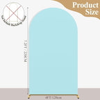 Ledido Wedding Arch Backdrop Cover 7.2FT Arch Covers Fitted Stretchy Spandex Round Top Stand Backdrop Cover for Wedding Banquet Ceremony Birthday Party Baby Shower Event Decoration,Blue