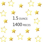 Confetti Star Metallic Foil Confetti Sprinkles for Wedding/Birthday/Festival Party Decorations 1.5OZ(Gold, 24mm&18mm)