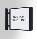 Custom business sign,Personalized Backlit LED Signs, Acrylic custom light up sign for business logo, UV/Metal Bar Salon Beauty Studio Custom LED Neon Name Wall Decor Sign (Double Side Light Box)
