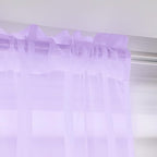 Window Purple Sheer Curtains 48 Inches Width 63 Inches Long 2 Panels Sheer Curtain Clear Curtains Basic Rod Pocket Panel for Home Living Room Bedroom Kids Room Yard Patio Parlor Sliding